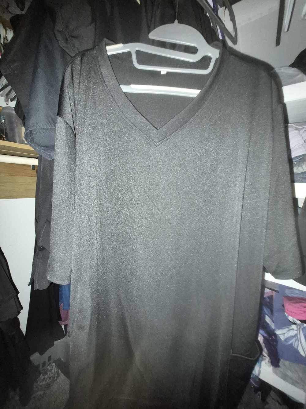 Source Unknown Black V-Neck Short Sleeve Top